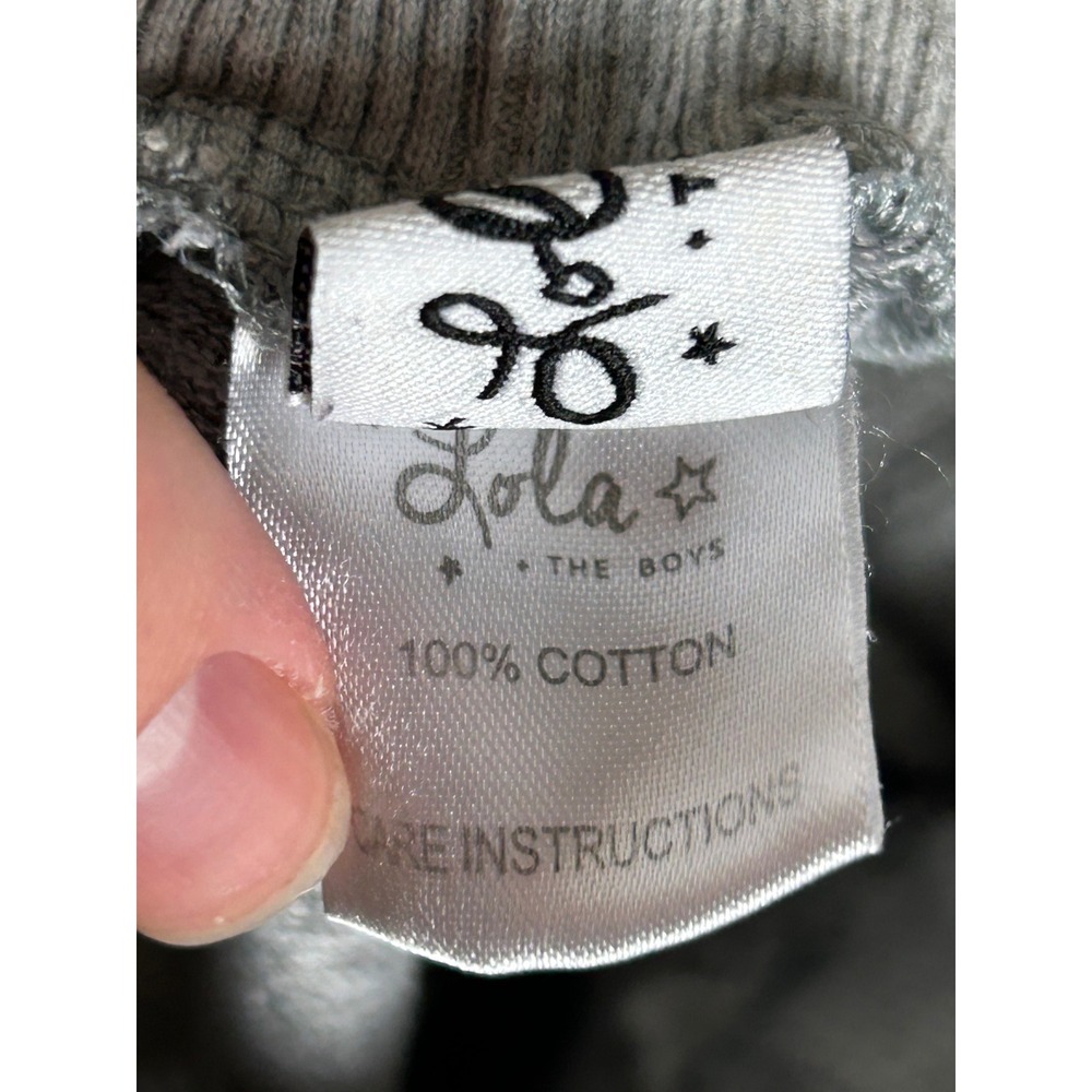 Lola + The Boys Kids Gray Rainbow Sequin Stripe Jogger Sweatpants Size 10 - Picture 6 of 7